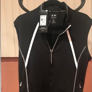 Black adidas golf vest